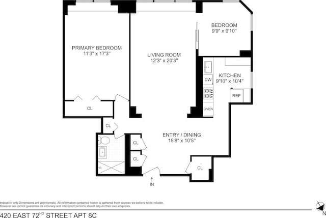420 E 72nd St Unit 8C, New York City, NY 10021 - view of layout