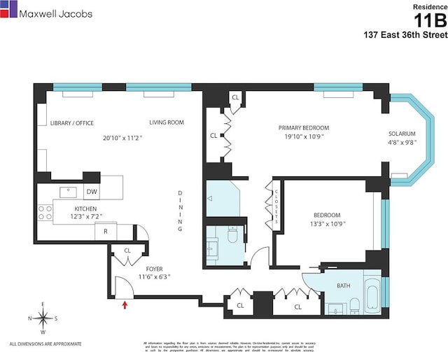 137 E 36th St Unit 11-B, New York City, NY 10016 - floor plan / room layout