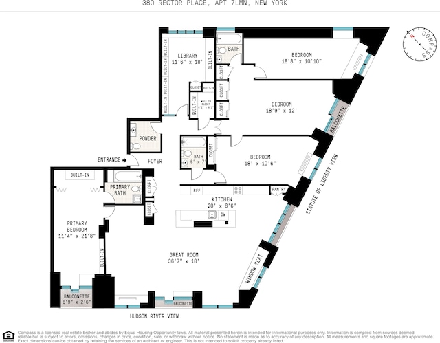 380 Rector Pl Unit 7Lmn, New York City, NY 10280 - view of property floor plan