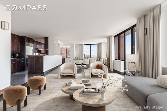 380 Rector Pl Unit 7Lmn, New York City, NY 10280 - living room with wood finished floors