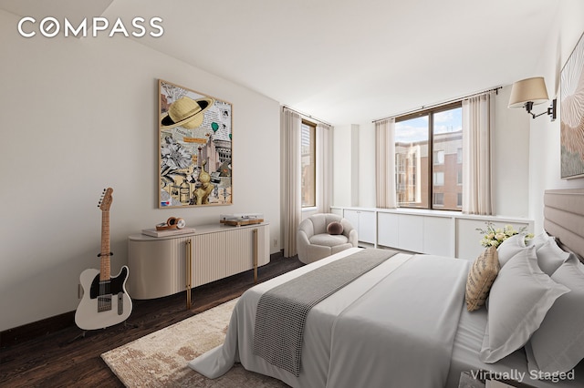 380 Rector Pl Unit 7Lmn, New York City, NY 10280 - bedroom with dark wood-style flooring