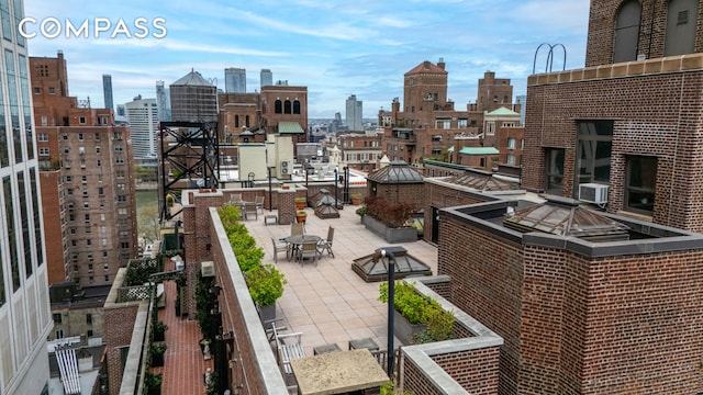 balcony featuring a view of skyline