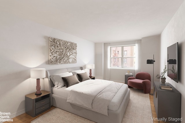 bedroom with baseboards