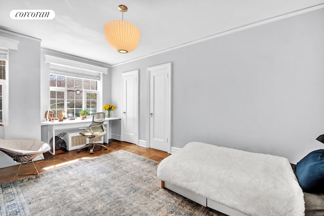 116 Pinehurst Ave Unit H14, New York City, NY 10033 - bedroom with a desk and radiator
