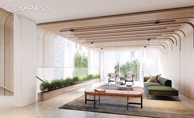 208 Delancey St Unit Gc, New York City, NY 10002 - building lobby featuring floor to ceiling windows
