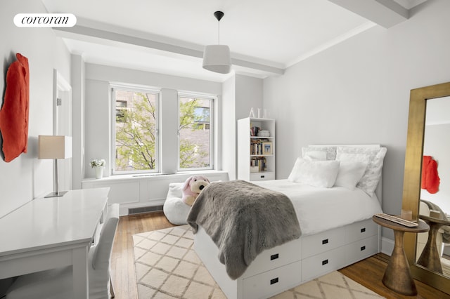 1200 5th Ave Unit 2A, New York City, NY 10029 - bedroom with wood finished floors and crown molding
