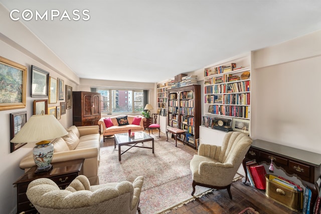345 E 56th St Unit 5C, New York City, NY 10022 - living area with wood finished floors