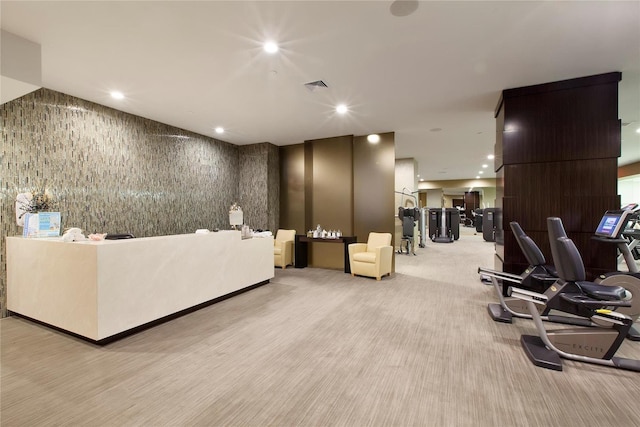 reception featuring visible vents