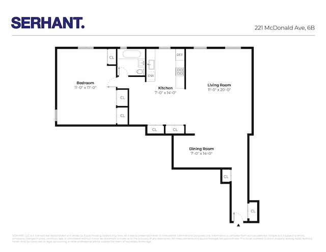 221 Mcdonald Ave Unit 6B, New York City, NY 11218 - home floor plan