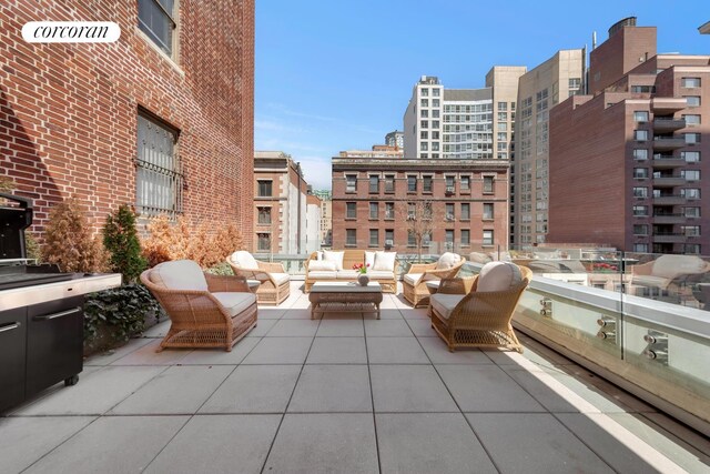 exterior space with an outdoor hangout area