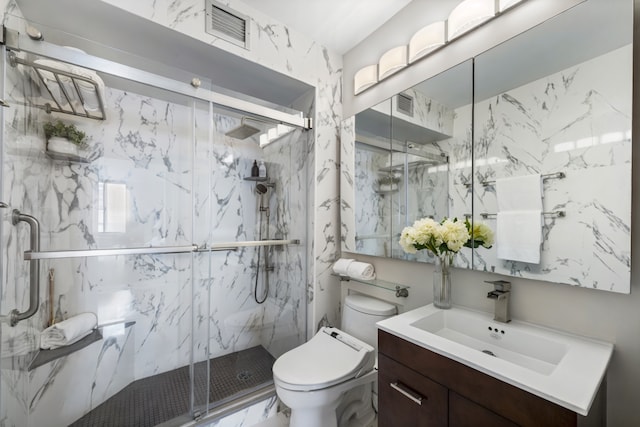 108 5th Ave Unit 8B, New York City, NY 10011 - full bath with vanity and a marble finish shower