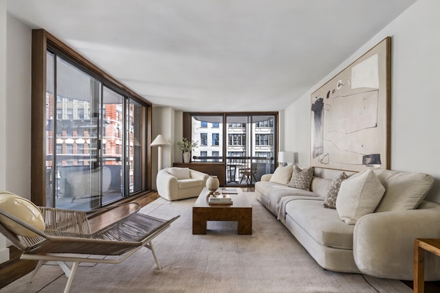 108 5th Ave Unit 8B, New York City, NY 10011 - living room featuring a wall of windows