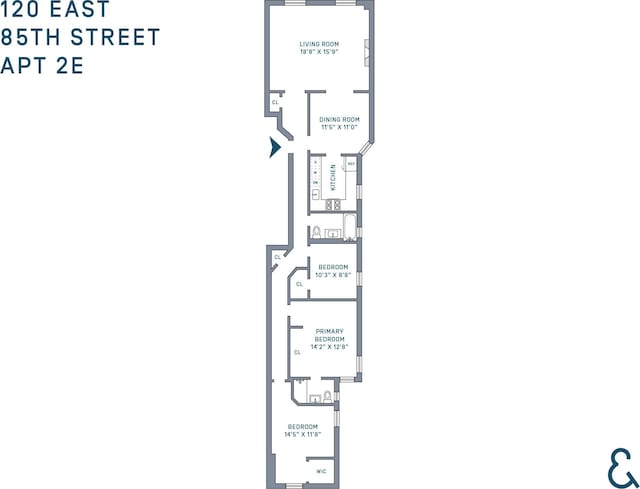 120 E 85th St Unit 2-E, New York City, NY 10028 - home floor plan