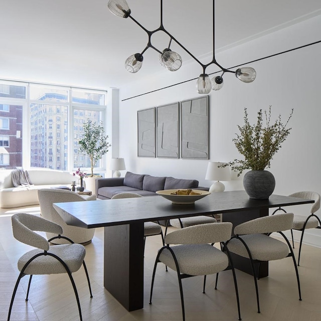200 Amsterdam Ave Unit 7B, New York City, NY 10023 - dining space with light wood finished floors