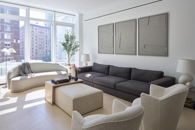 200 Amsterdam Ave Unit 7B, New York City, NY 10023 - living area with a wall of windows