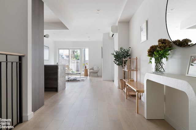 444 Pulaski St Unit 1, New York City, NY 11221 - hallway with light wood-style floors and baseboards