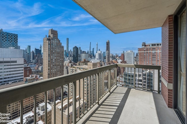 balcony with a skyline view