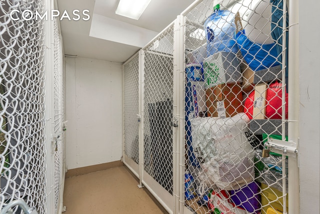view of storage room