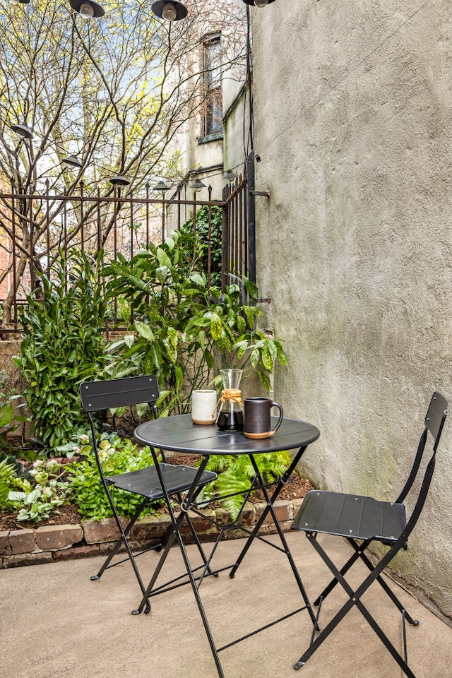 balcony featuring a patio