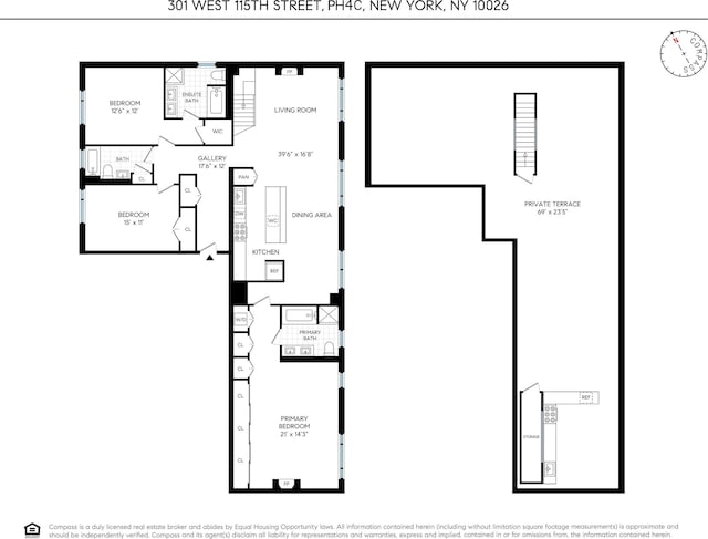 301 W 115th St Unit Ph4C, New York City, NY 10026 - floor plan / room layout