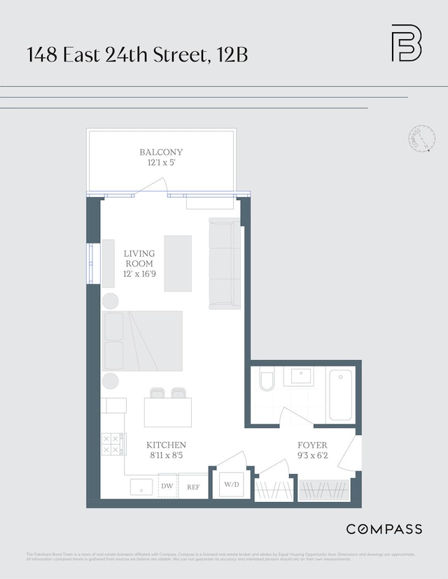 148 E 24th St Unit 12B, New York City, NY 10010 - home floor plan
