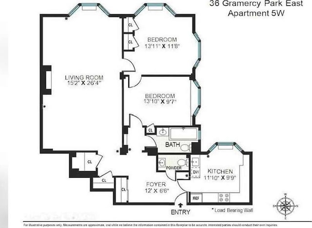 36 Gramercy Park E Unit 5W, New York City, NY 10003 - view of layout