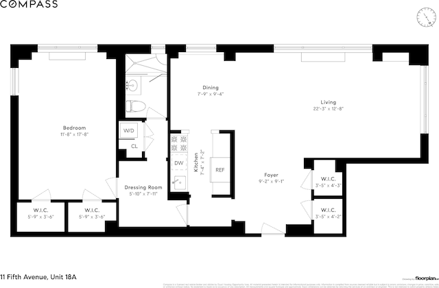 11 5th Ave Unit 18A, New York City, NY 10003 - home floor plan