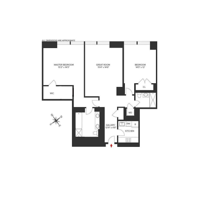 25 Columbus Cir Unit 56F, New York City, NY 10019 - view of room layout