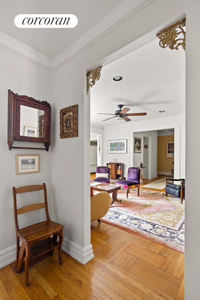 116 Pinehurst Ave Unit C15, New York City, NY 10033 - corridor featuring baseboards and crown molding