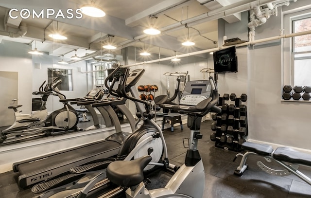 view of exercise room