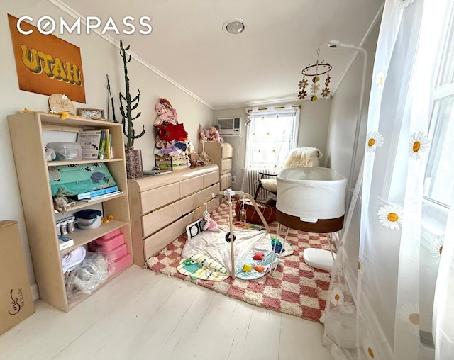 269 Ainslie St, New York City, NY 11211 - misc room featuring crown molding and wood finished floors