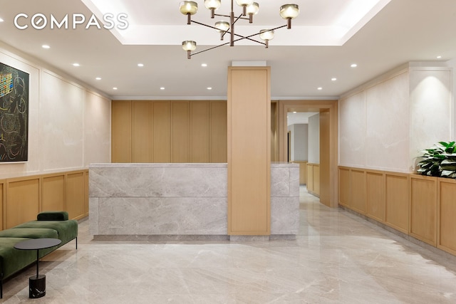378 W End Ave Unit 11B, New York City, NY 10024 - reception area featuring an inviting chandelier