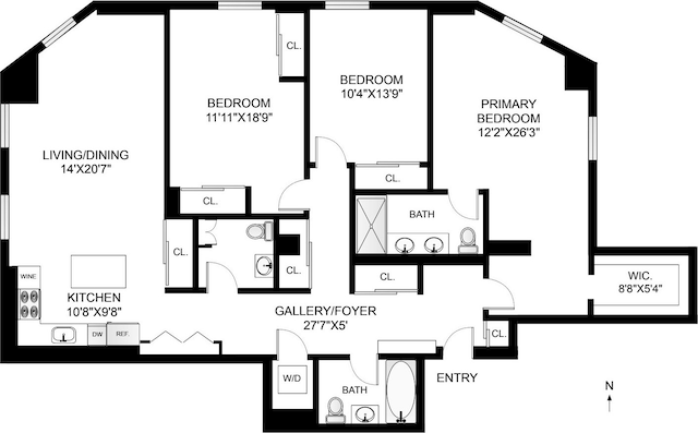 365 Bridge St Unit 23C, New York City, NY 11201 - home floor plan