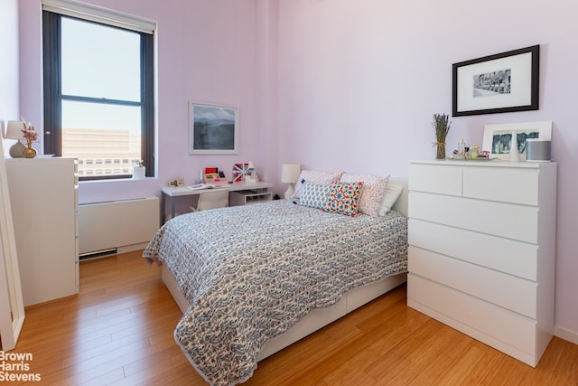 365 Bridge St Unit 23C, New York City, NY 11201 - bedroom featuring light wood-type flooring and multiple windows