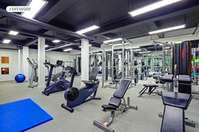 view of workout area