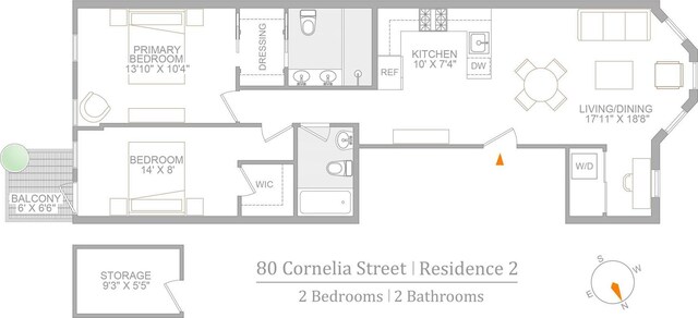80 Cornelia St Unit 2, New York City, NY 11221 - home floor plan