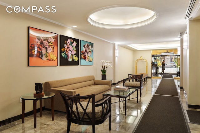 45 E End Ave Unit 10F, New York City, NY 10028 - lobby featuring ornamental molding