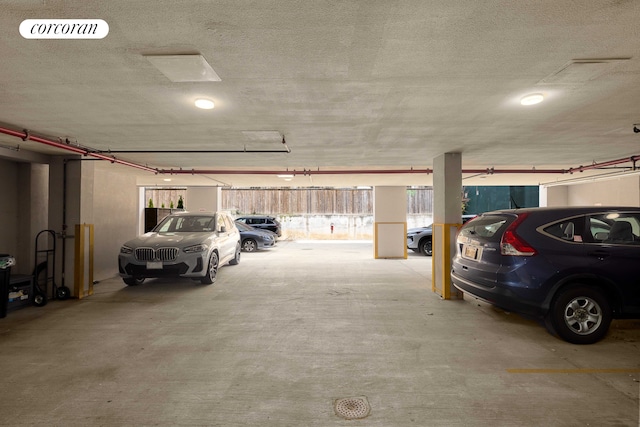 view of parking garage