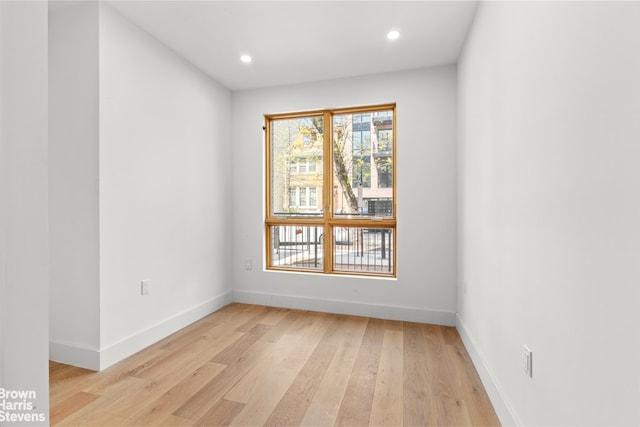 1020 Hancock St Unit 1A, New York City, NY 11221 - unfurnished room featuring light wood-type flooring and recessed lighting