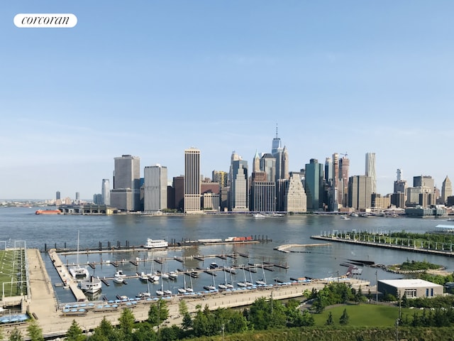 city view featuring a water view