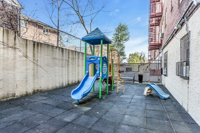 67-25 Clyde St Unit 1G, New York City, NY 11375 - community jungle gym with fence