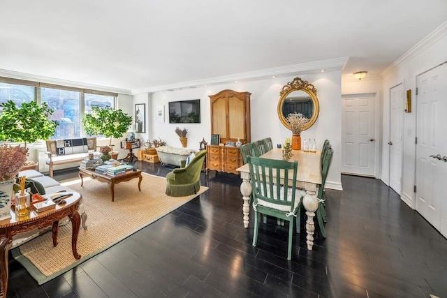 207 E 74th St Unit 7F, New York City, NY 10021 - living room featuring ornamental molding and wood finished floors