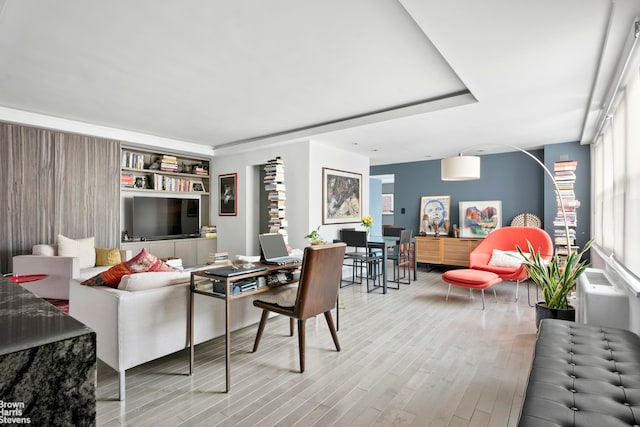 1020 Grand Concourse Unit 9T, New York City, NY 10451 - living room with wood finished floors and built in features