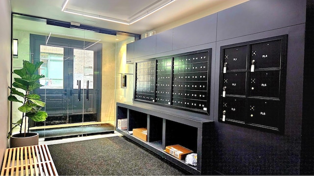 wine area featuring mail area