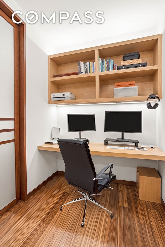 244 W 23rd St Unit 3A, New York City, NY 10011 - office featuring built in study area and baseboards