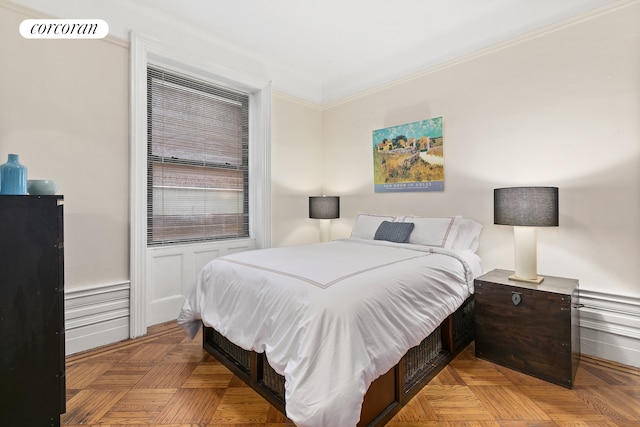611 W 111th St Unit 27, New York City, NY 10025 - bedroom featuring ornamental molding