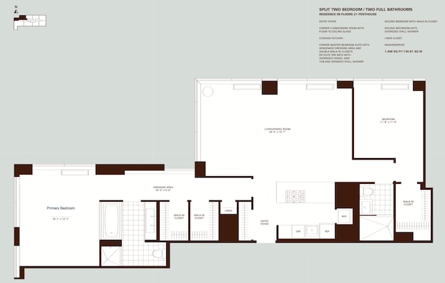 450 W 17th St Unit 2408, New York City, NY 10011 - view of home floor plan