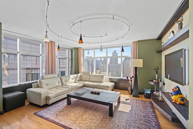 160 W 66th St Unit 34-G, New York City, NY 10023 - living room with wood finished floors