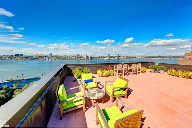 11 Riverside Dr Unit 15Tw, New York City, NY 10023 - exterior space with a view of city, a water view, and outdoor dry bar