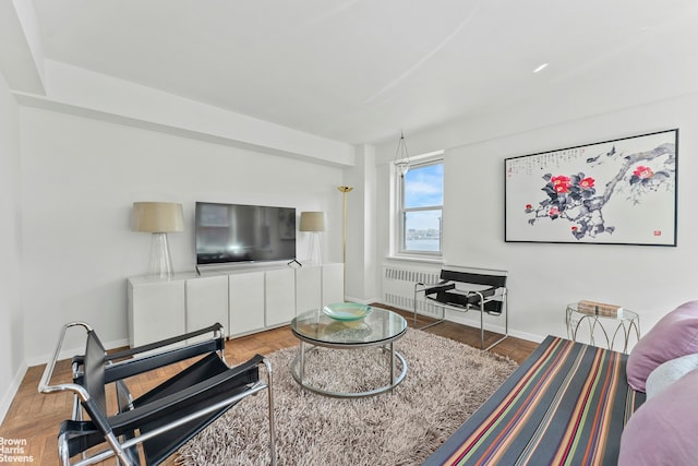 11 Riverside Dr Unit 15Tw, New York City, NY 10023 - living room with baseboards and radiator